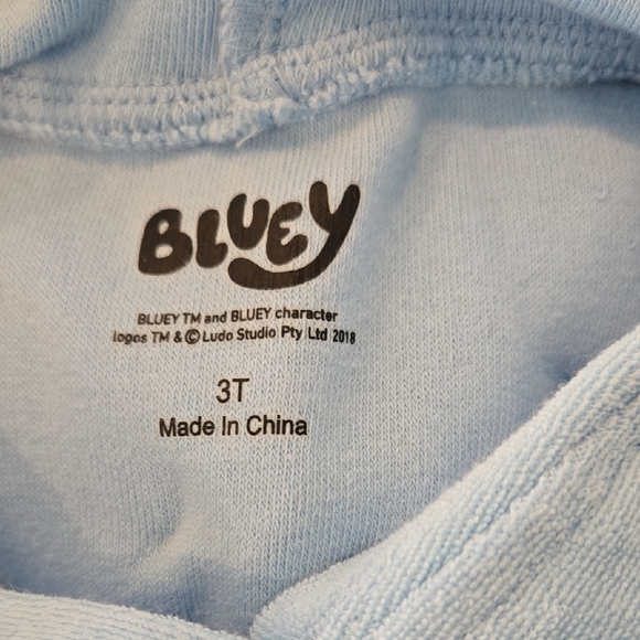 Kids Blue Hooded Swim Coverup - Picture 2 of 4